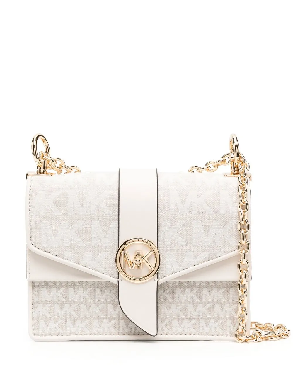 

Michael Michael Kors bolsa satchel con monograma estampado - Neutro