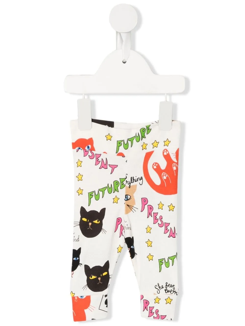 

Mini Rodini pantalones Clairvoyant Cats con estampado gráfico - Blanco