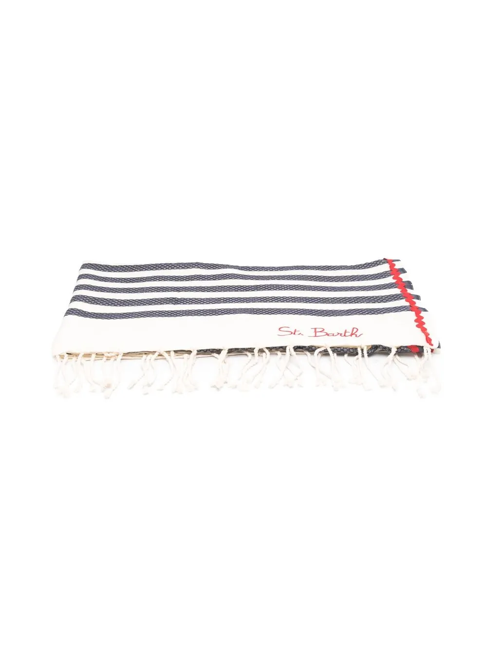 Mc2 Saint Barth Striped Fouta Towel In 蓝色