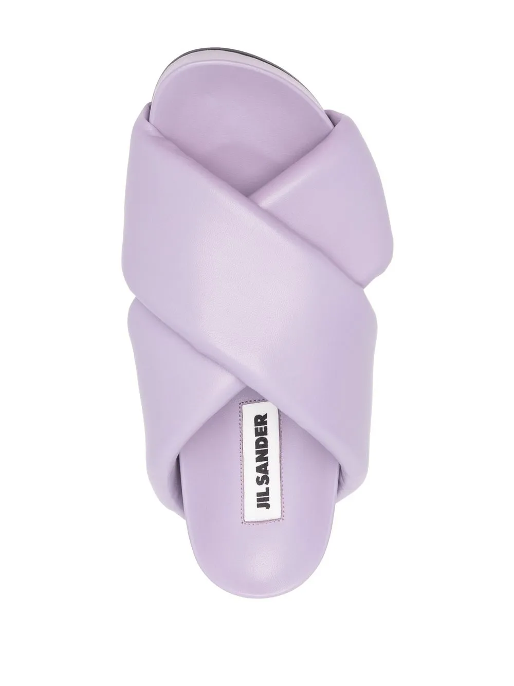 JIL SANDER CROSS-STRAP LEATHER SANDALS 