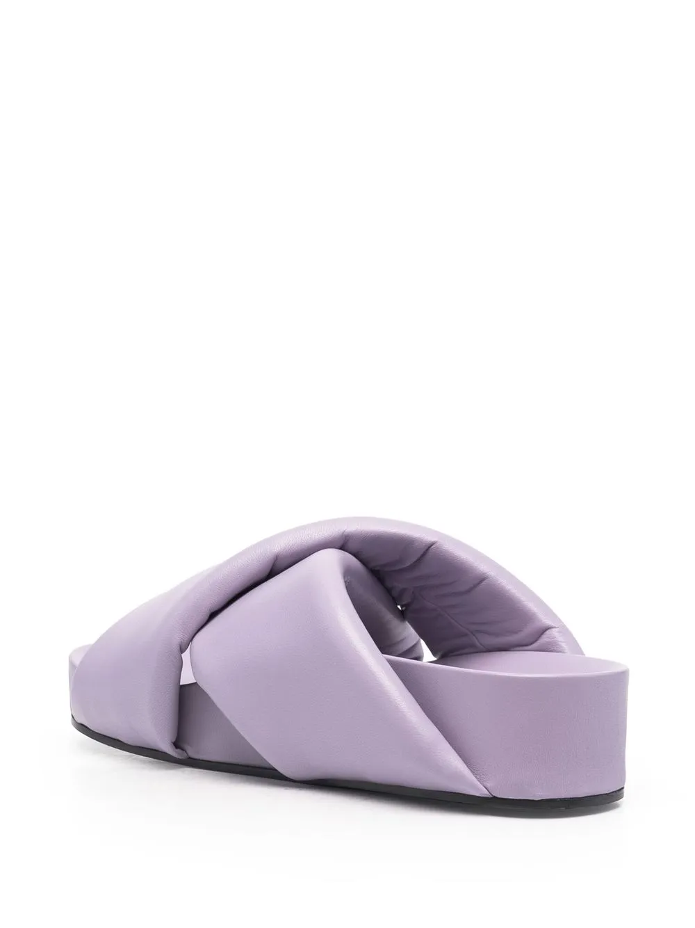 JIL SANDER CROSS-STRAP LEATHER SANDALS 
