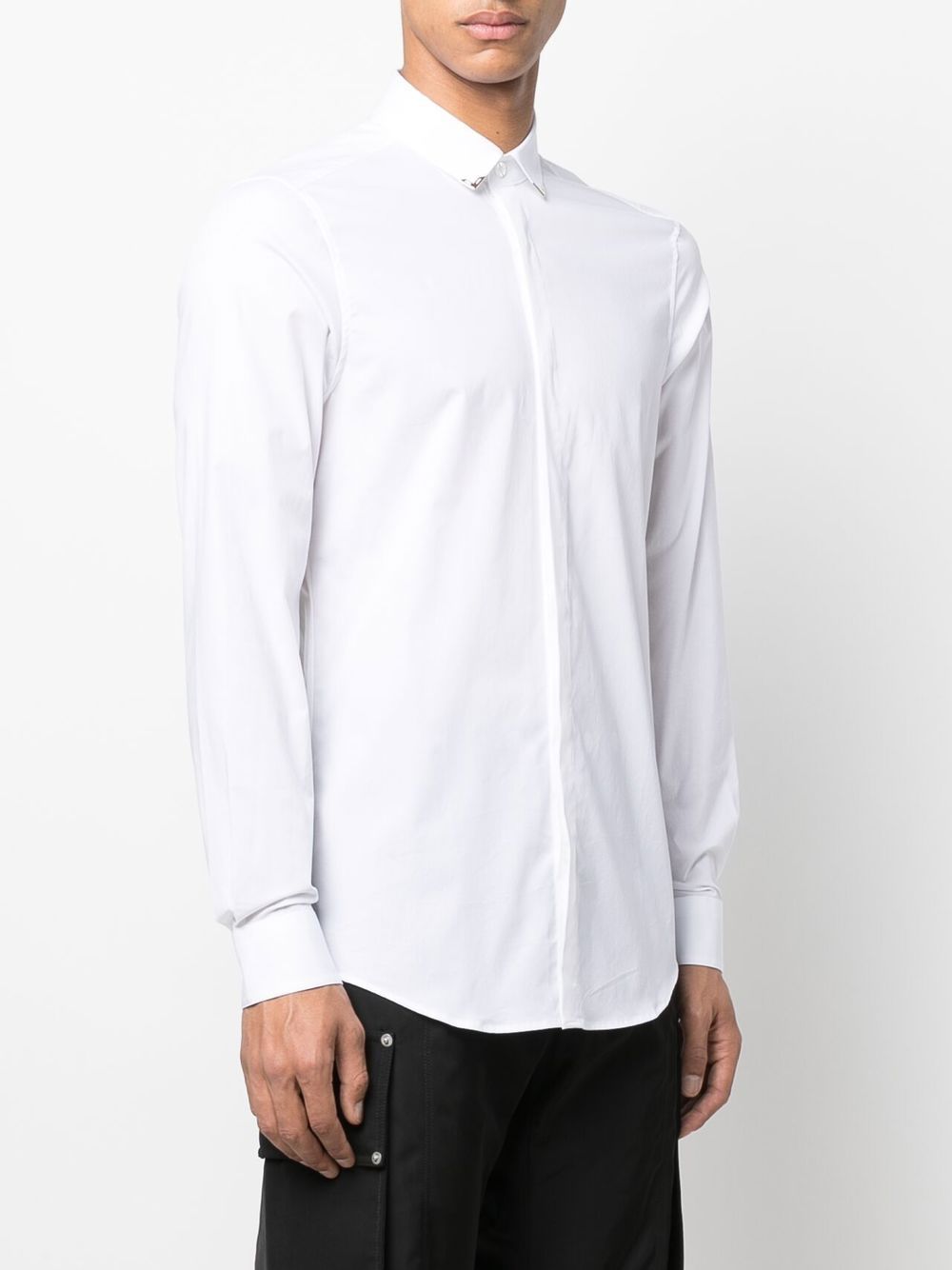 Shop Les Hommes Long Sleeve Shirt In Black