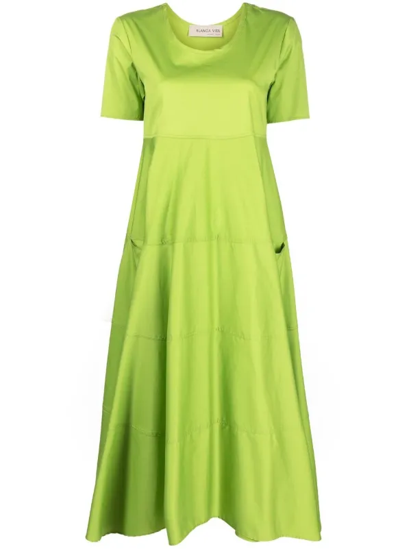 Blanca Vita Flared T-shirt Dress | Green | FARFETCH