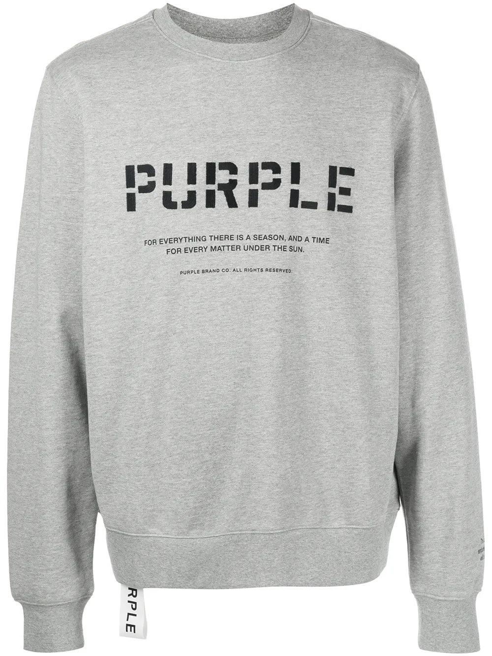 

Purple Brand stencil logo-print sweatshirt - Grey