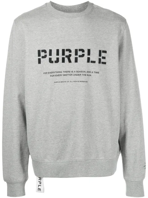 Purple Brand stencil logo-print sweatshirt