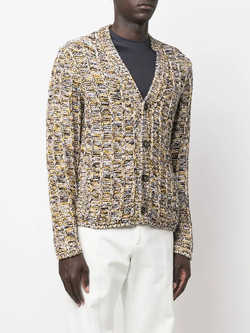  Ferragamo Grob Gestrickter Cardigan   Gelb 
