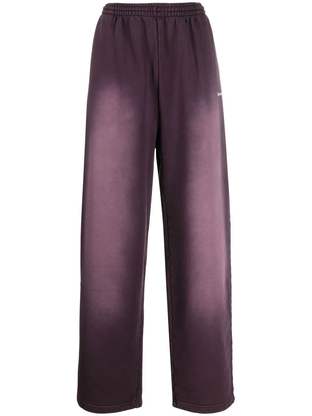 

Balenciaga logo-embroidered straight-leg trousers - Purple