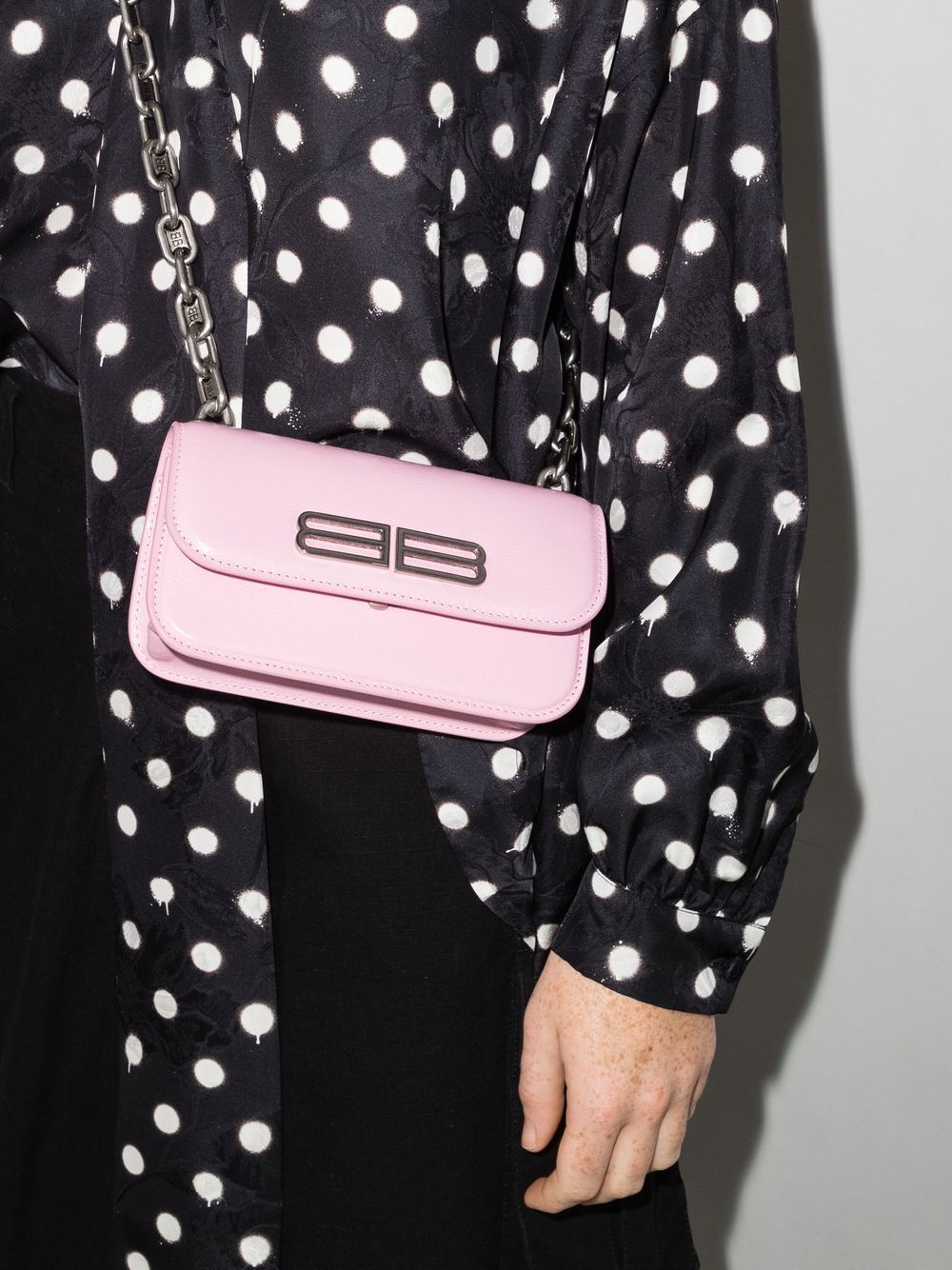 Balenciaga XS Gossip wallet crossbody bag - Pink