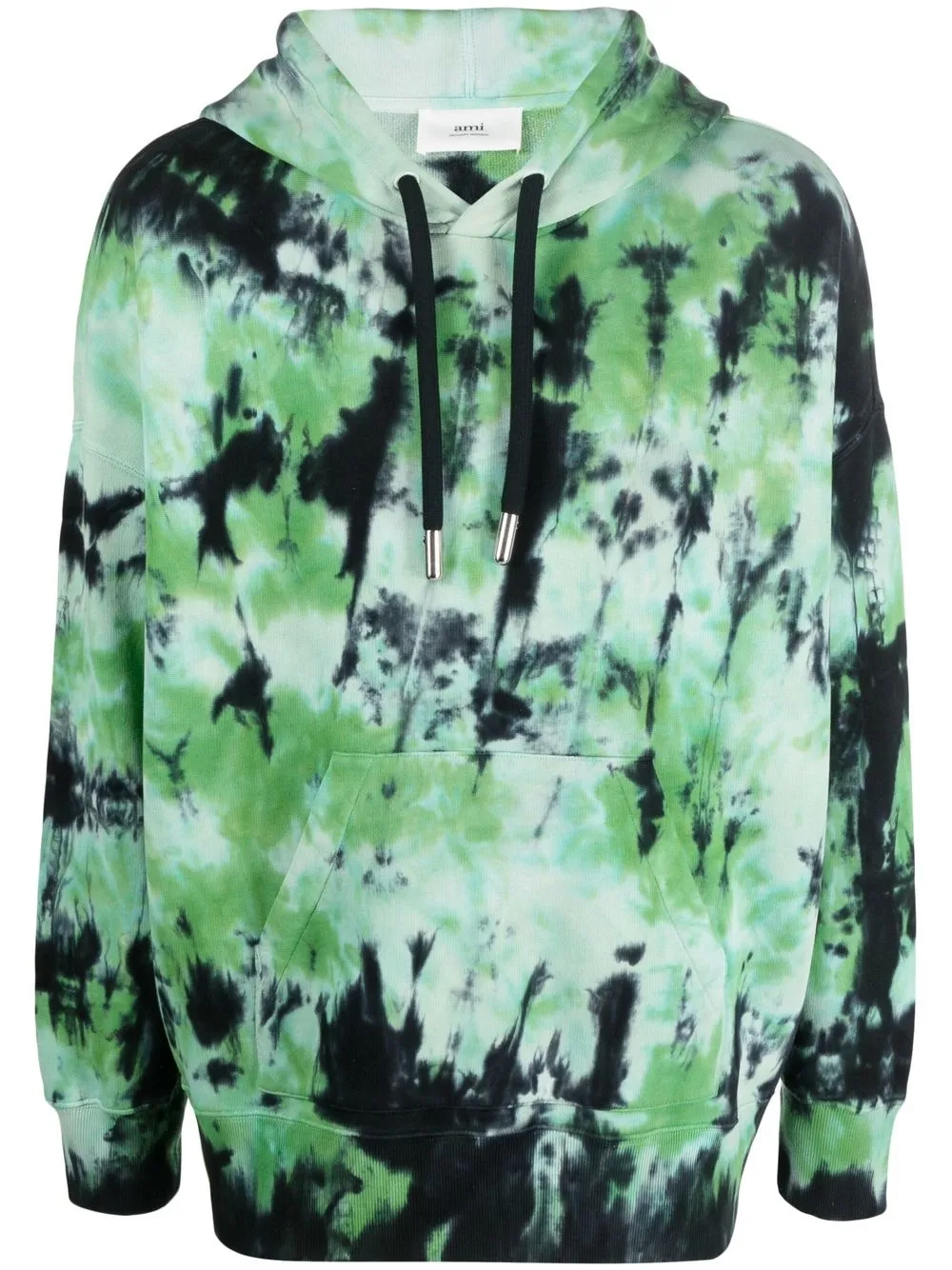 

AMI Paris hoodie con estampado tie-dye - Verde