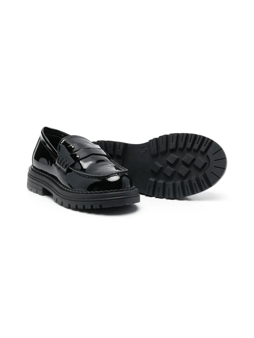 MONTELPARE TRADITION Loafers van lakleer - Zwart
