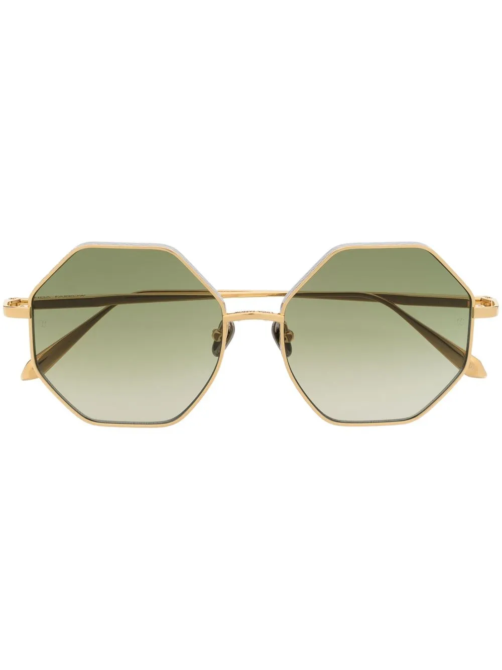 Linda Farrow lentes de sol con armazón dorada - Dorado
