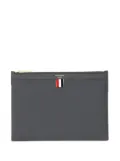 Thom Browne pebbled rectangular clutch bag - Grey