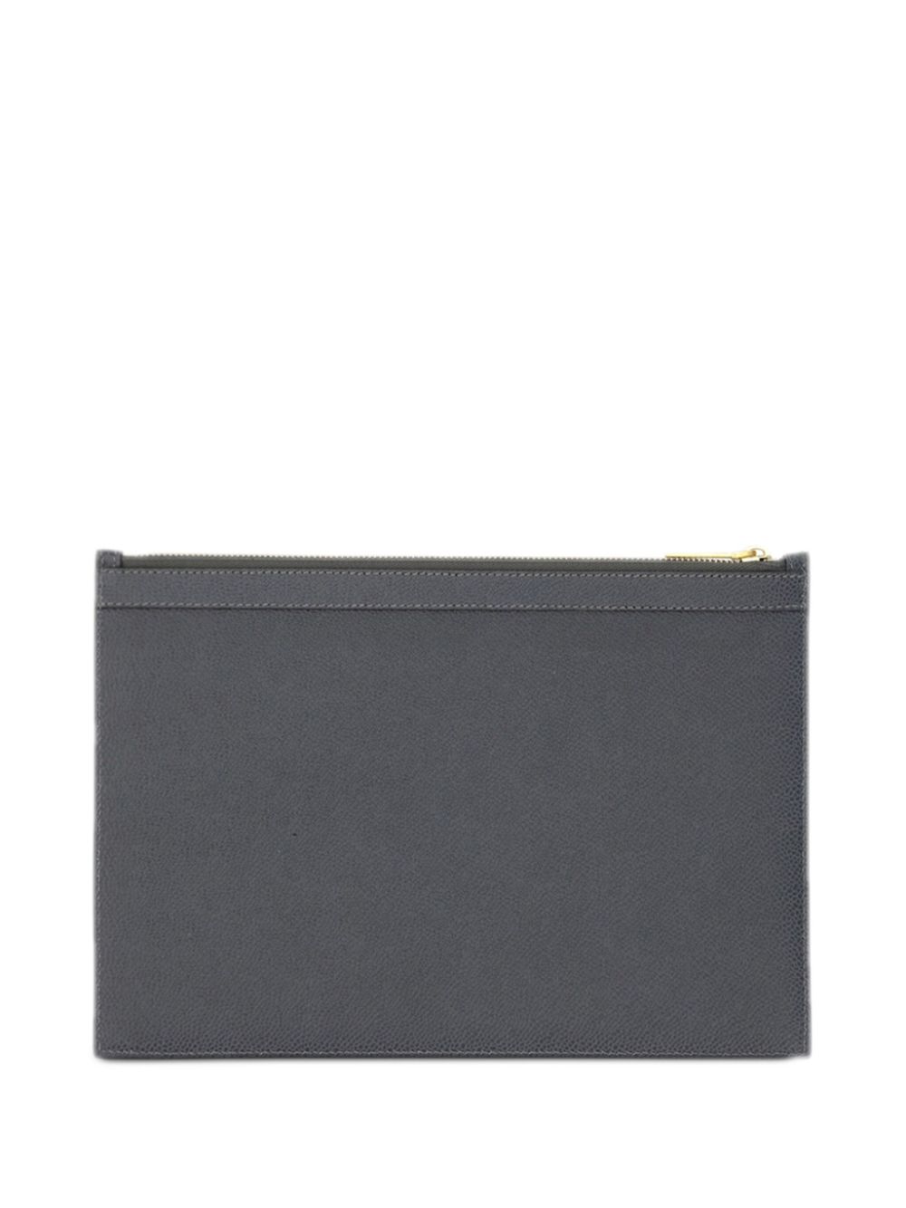 Thom Browne pebbled rectangular clutch bag - Grey