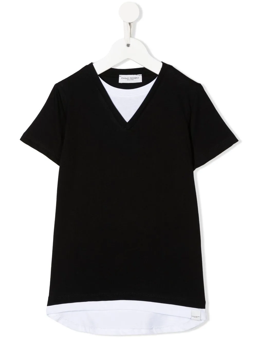 

Paolo Pecora Kids playera a capas - Negro