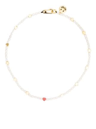 Bimba Y Lola Heart-Pendant Pearl Necklace