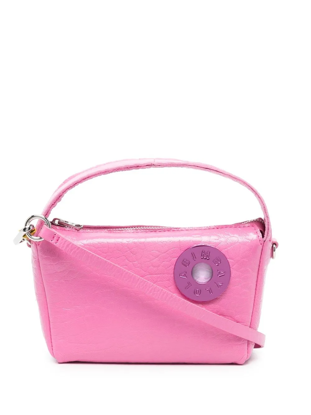 

Bimba y Lola bolsa crossbody con placa del logo - Rosado