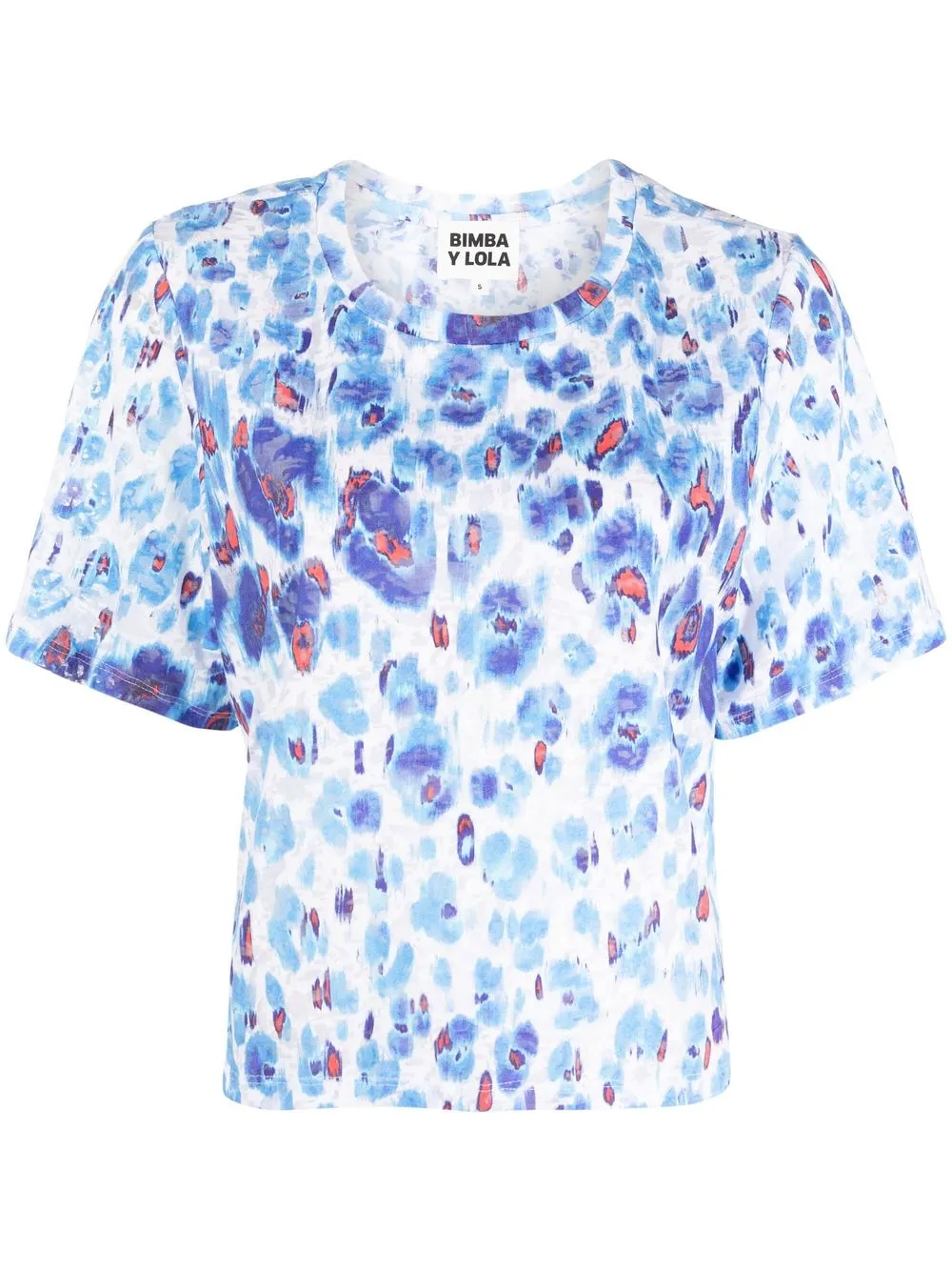 

Bimba y Lola playera con estampado de leopardo - Azul