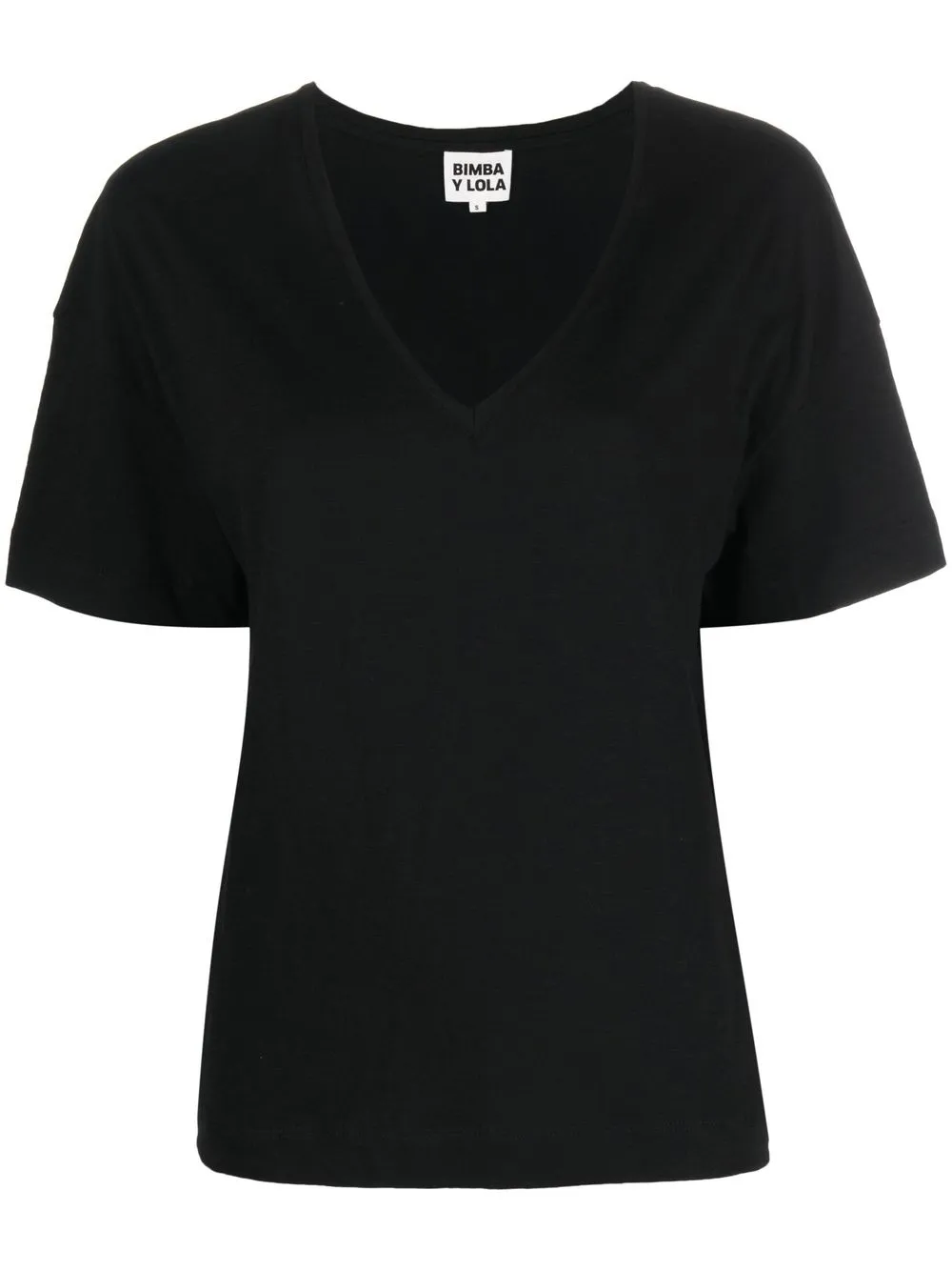 

Bimba y Lola playera oversize con cuello en V - Negro
