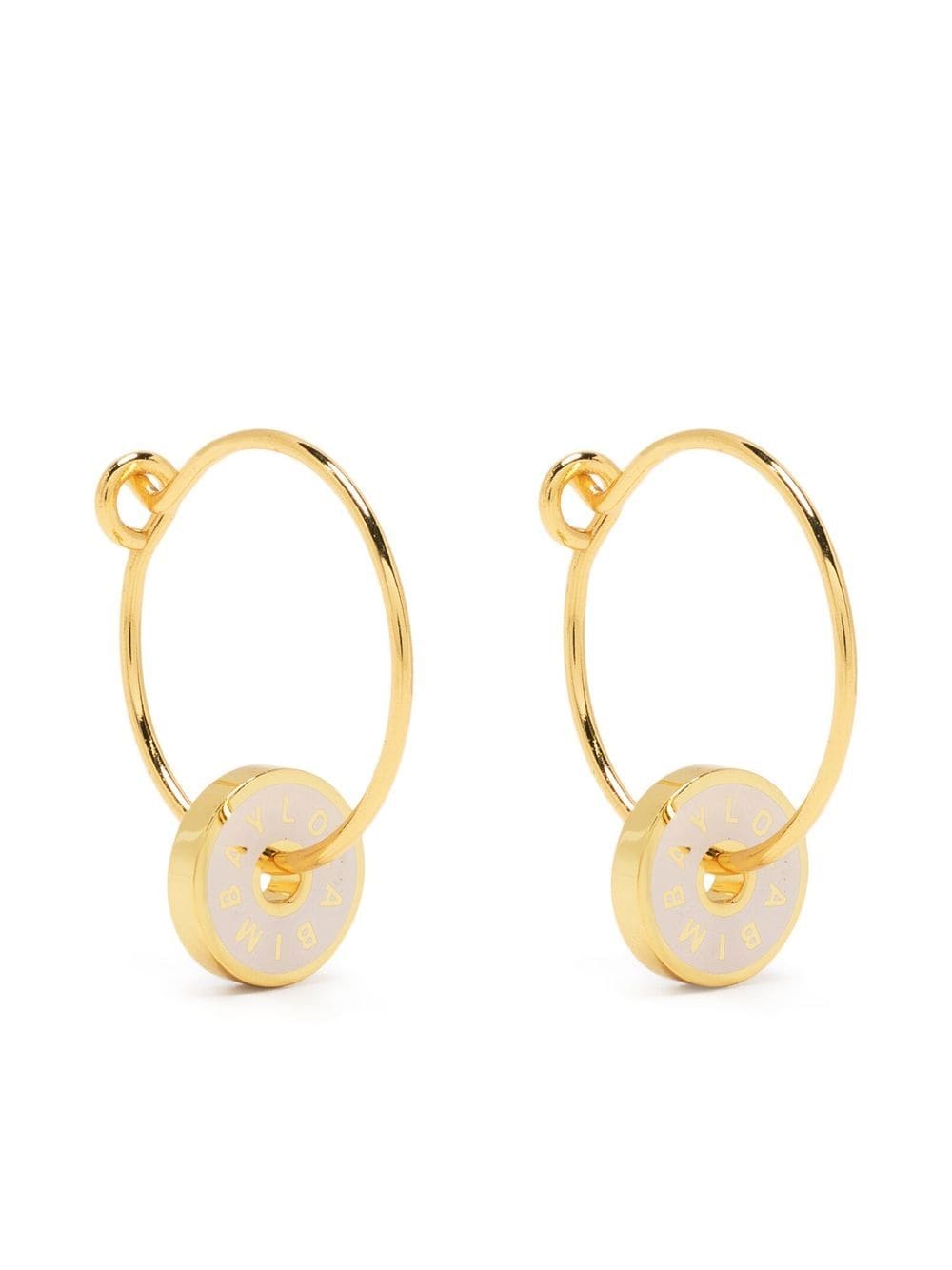 Bimba Y Lola Logo-transfer Hoop Earrings In Gold