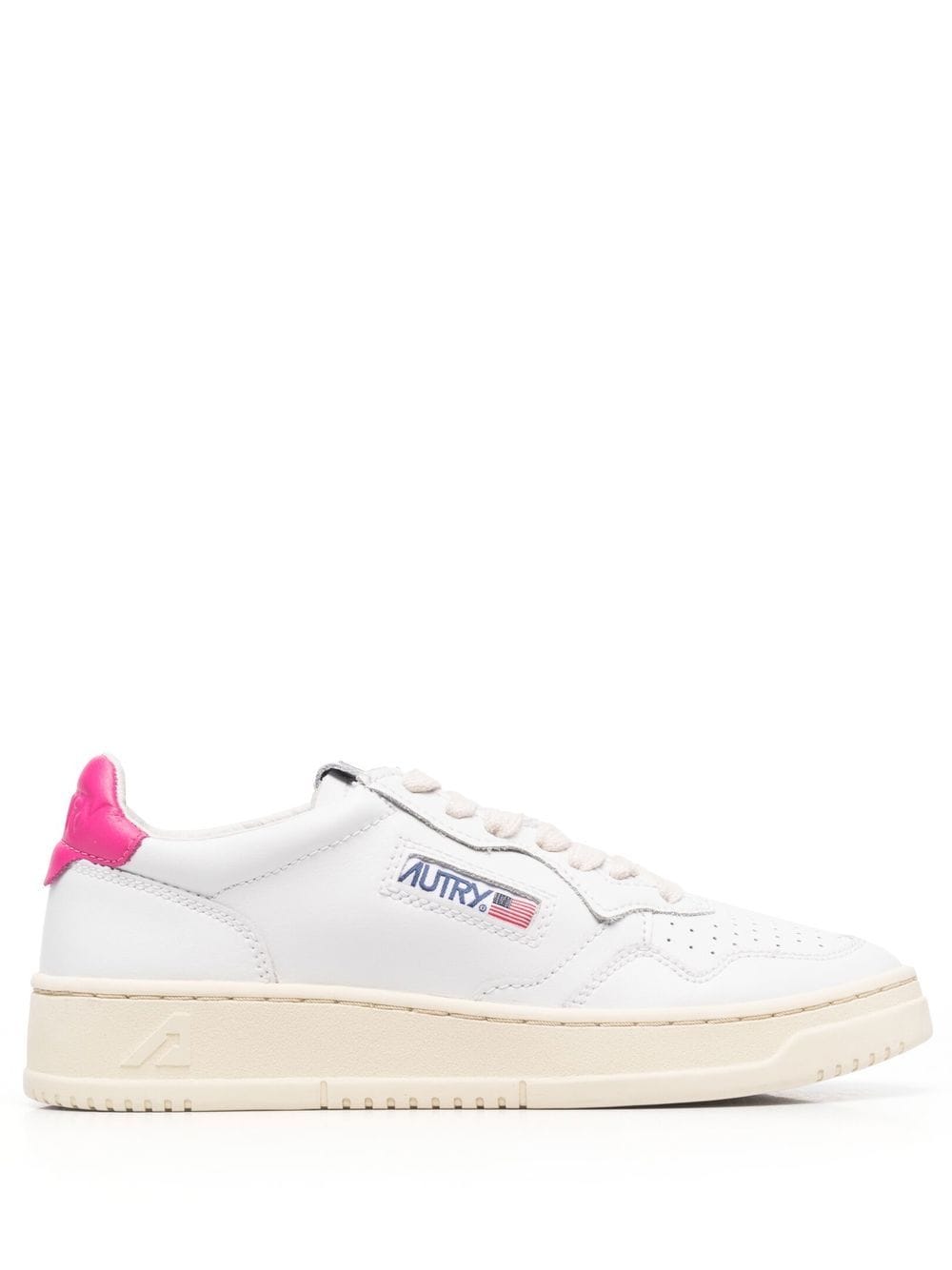 Shop Autry Low-top Leather Sneakers In White Bubble
