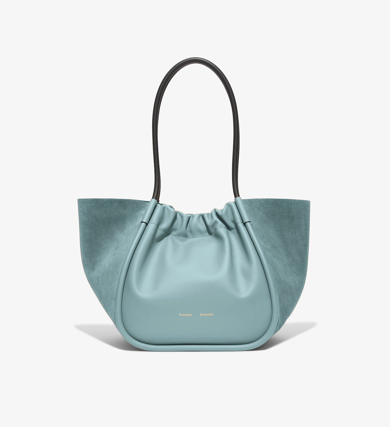 Large Suede Ruched Tote