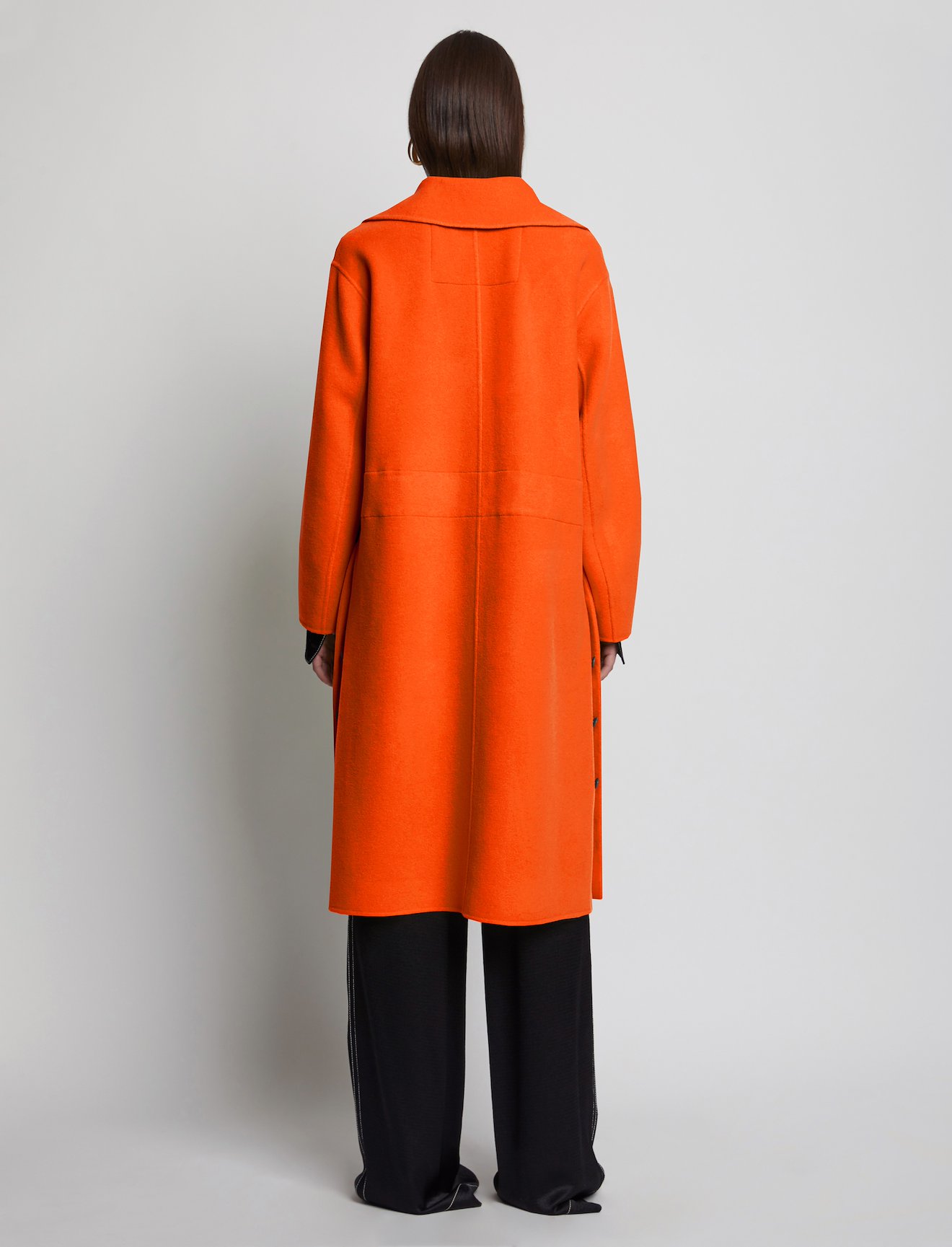 Wool Cashmere Double Face Coat in orange | Proenza Schouler