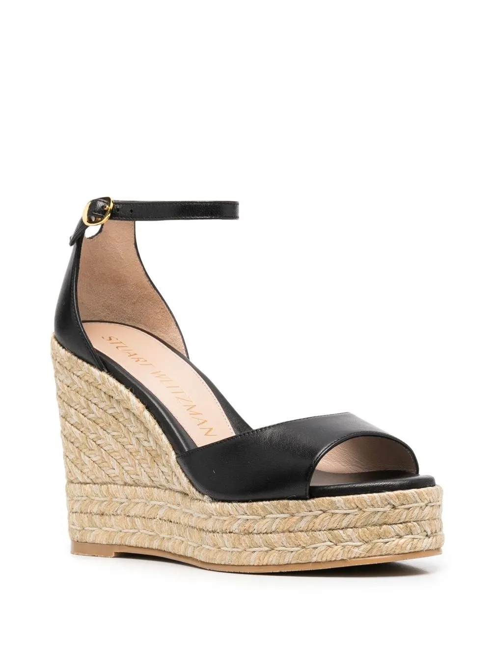stuart weitzman taborah leather wedge espadrille