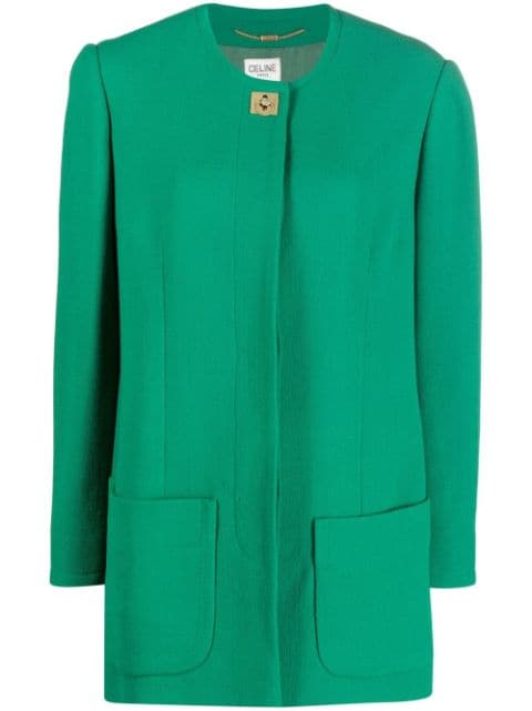 Céline Pre-Owned pre-owned collarless single-breasted jacket