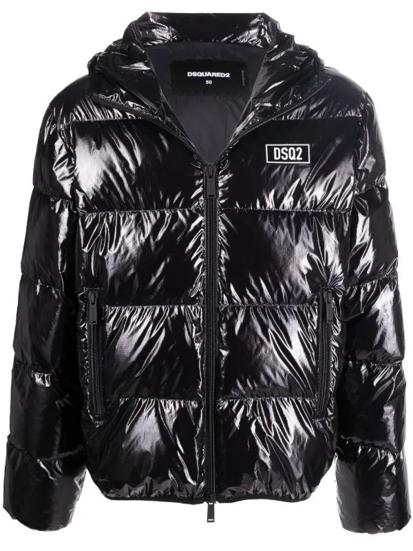 Dsquared2 Logo Patch Puffer Jacket - Farfetch