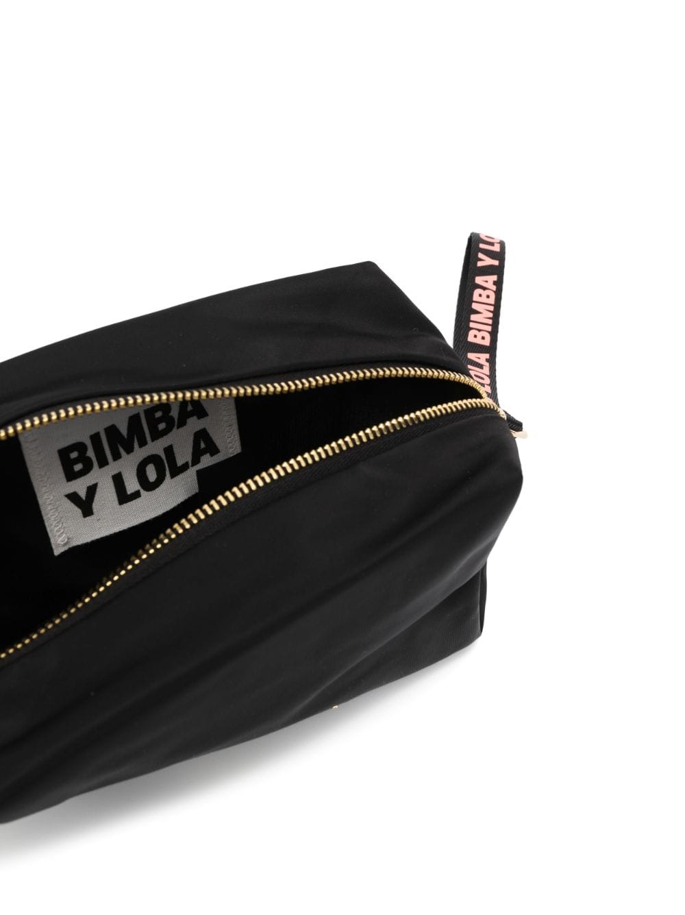 Bimba y Lola logo-print leather coin purse, Black