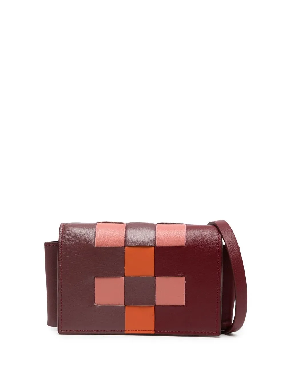 

Paul Smith woven-pattern shoulder wallet - Red