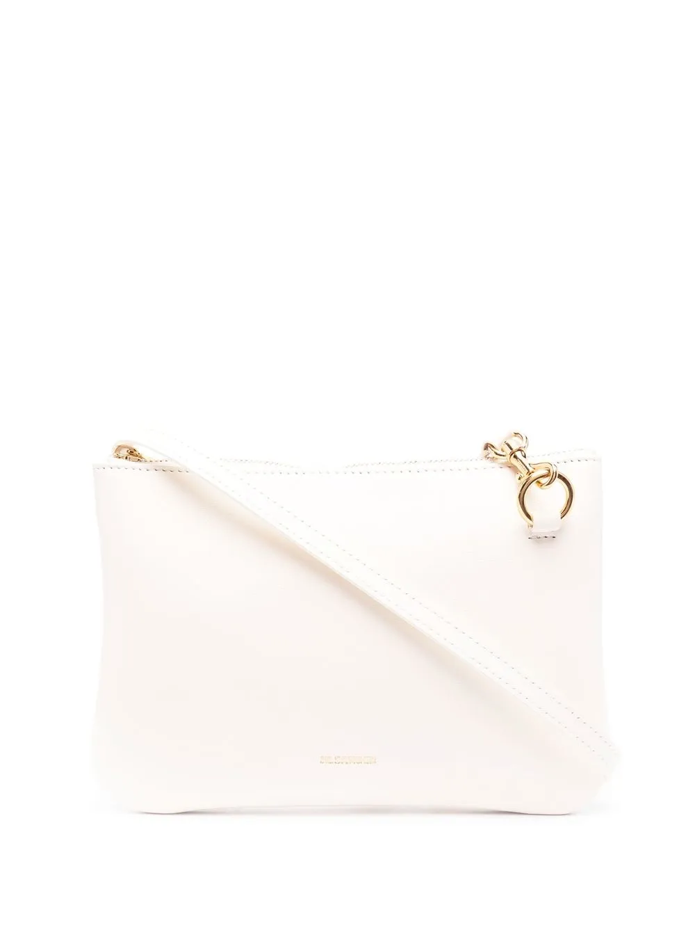 Jil Sander Leren crossbodytas Beige