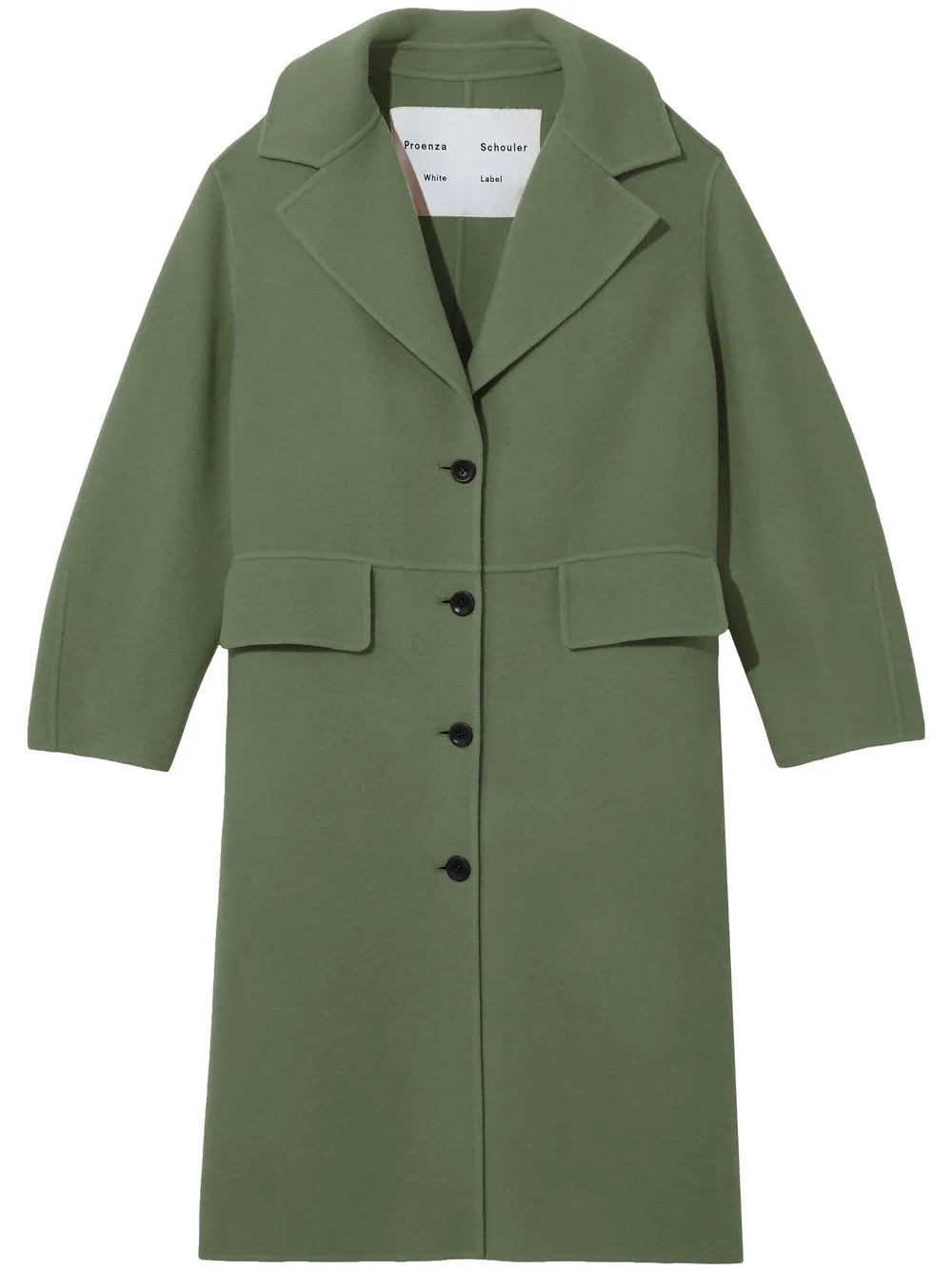 

Proenza Schouler White Label single-breasted wool-cashmere coat - Green