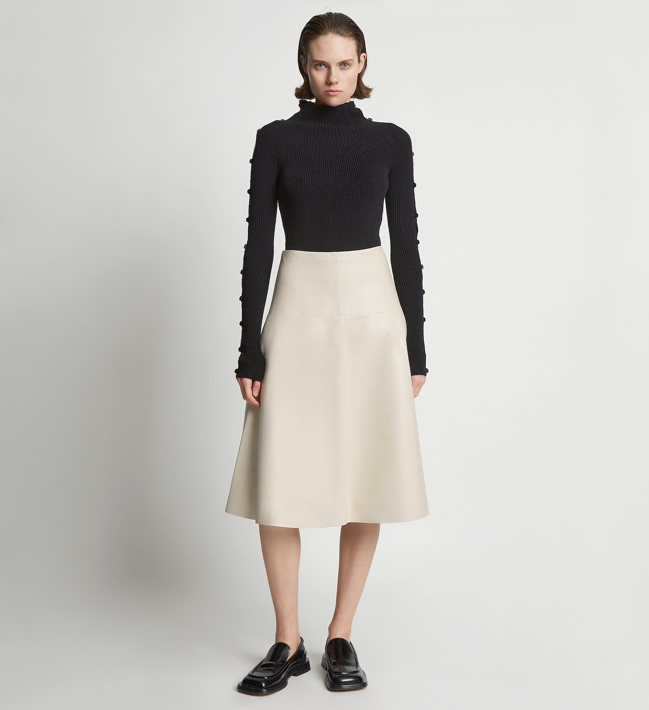 Leather Skirt in neutrals | Proenza Schouler