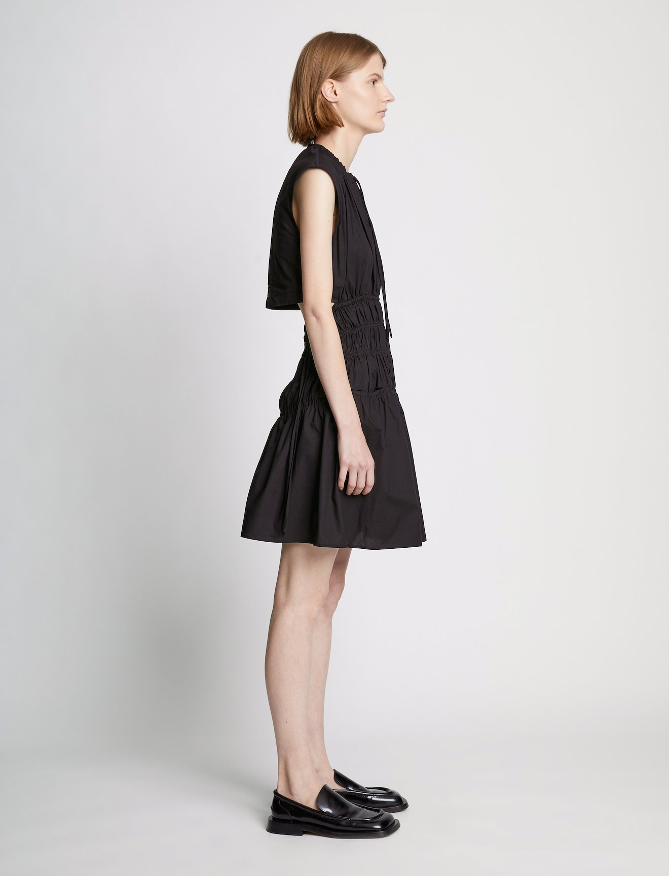 Poplin Drawstring Mini Dress #1