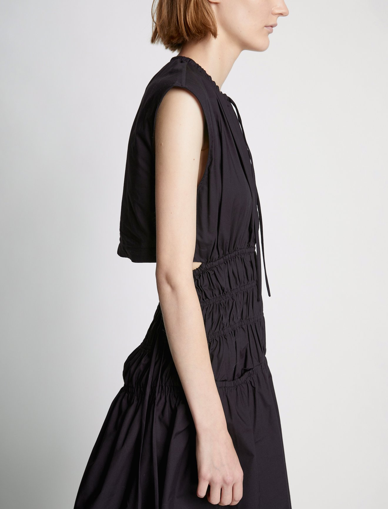 Poplin Drawstring Mini Dress #3