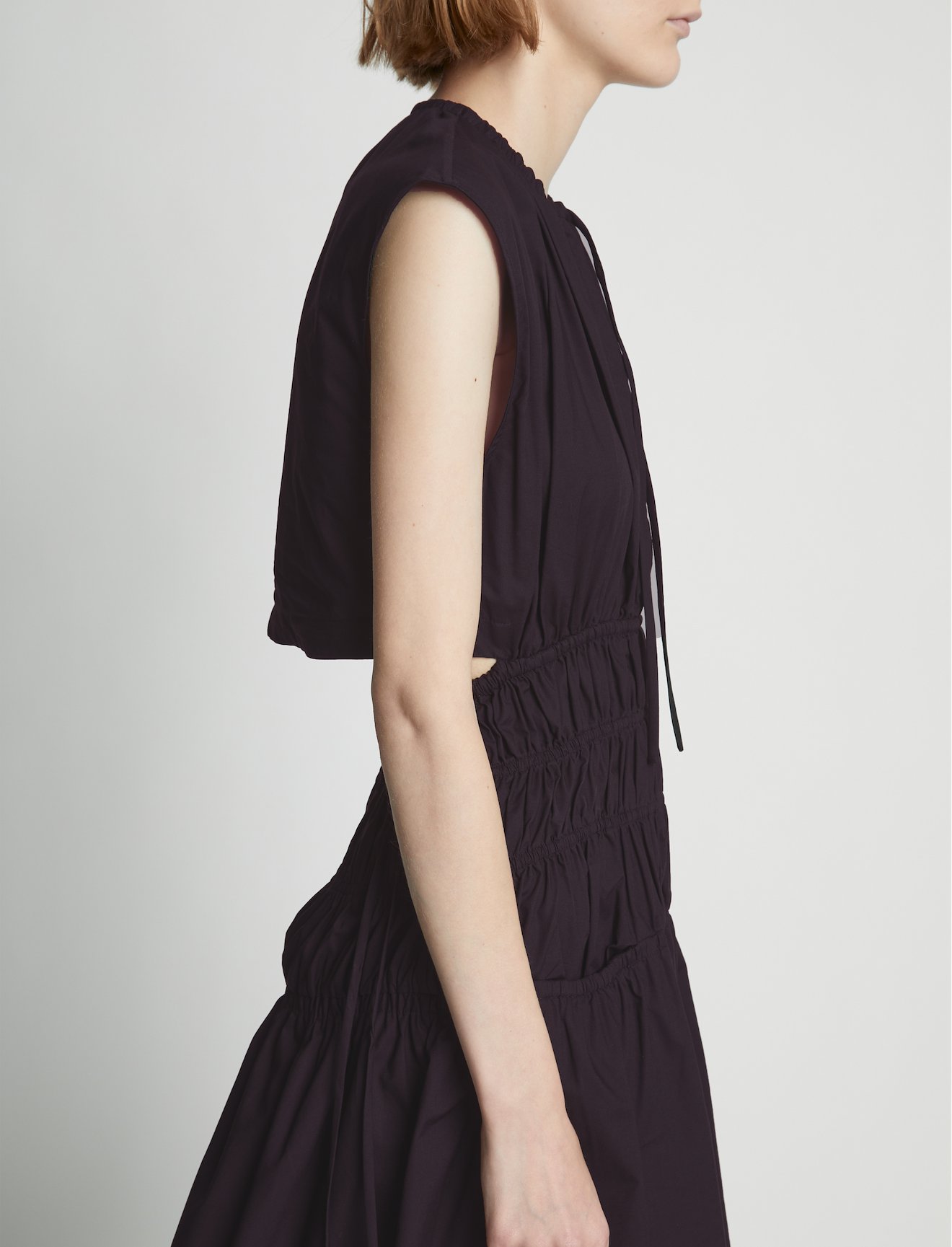 Poplin Drawstring Mini Dress #3