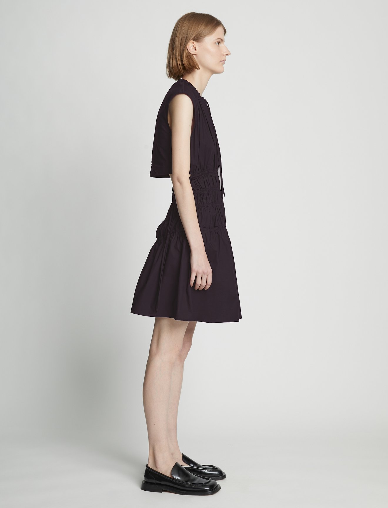 Poplin Drawstring Mini Dress #1