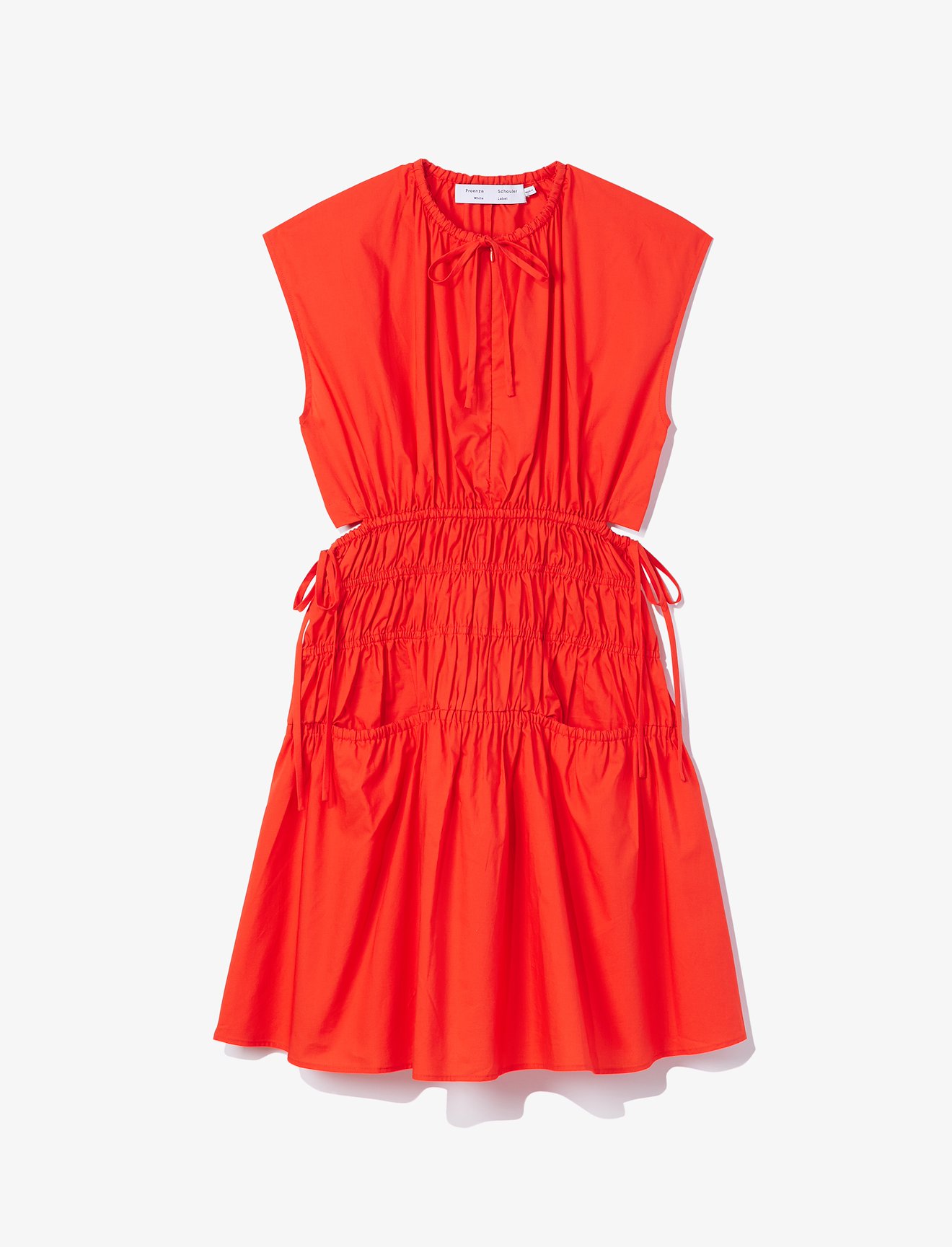 Poplin Drawstring Mini Dress #4