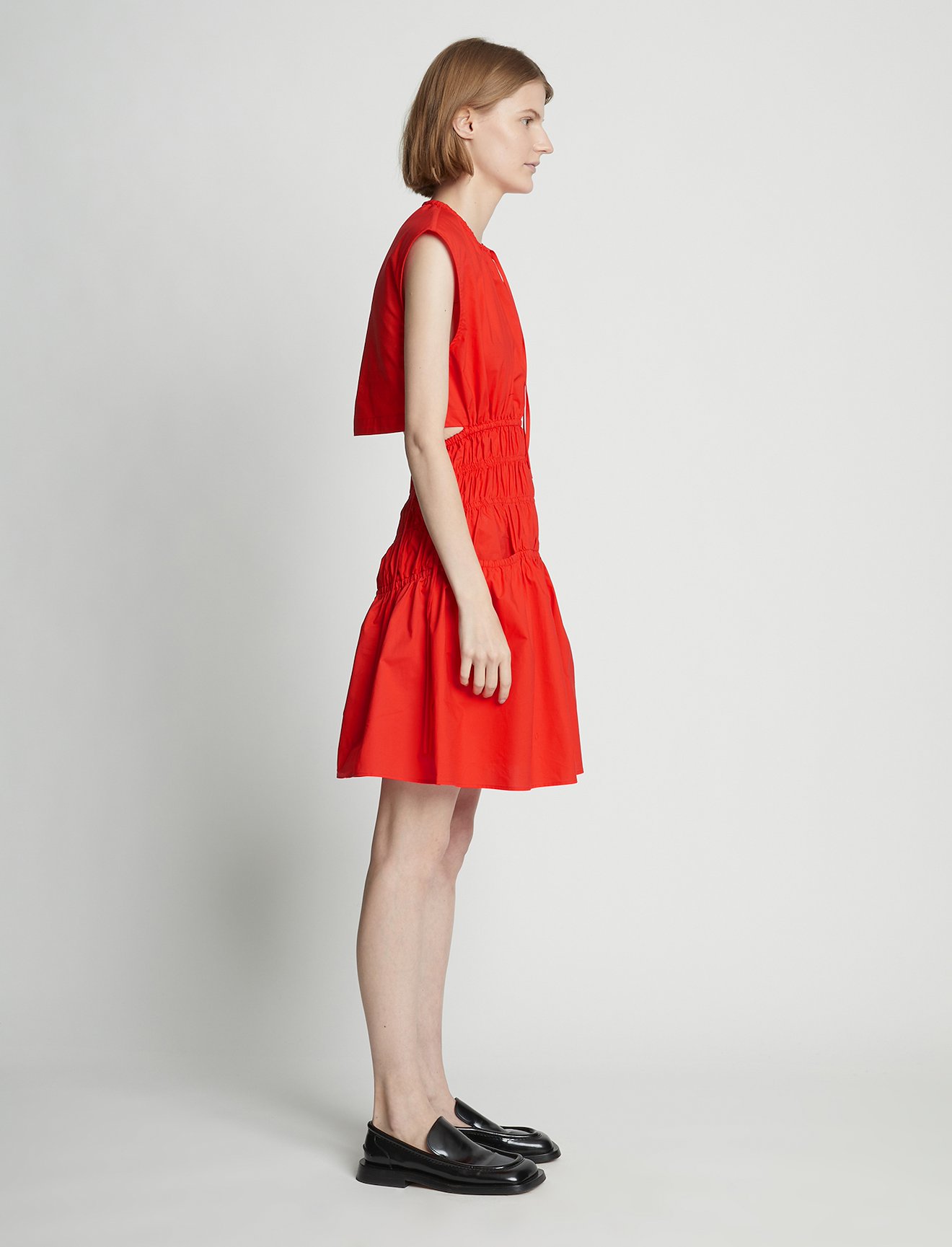Poplin Drawstring Mini Dress #1