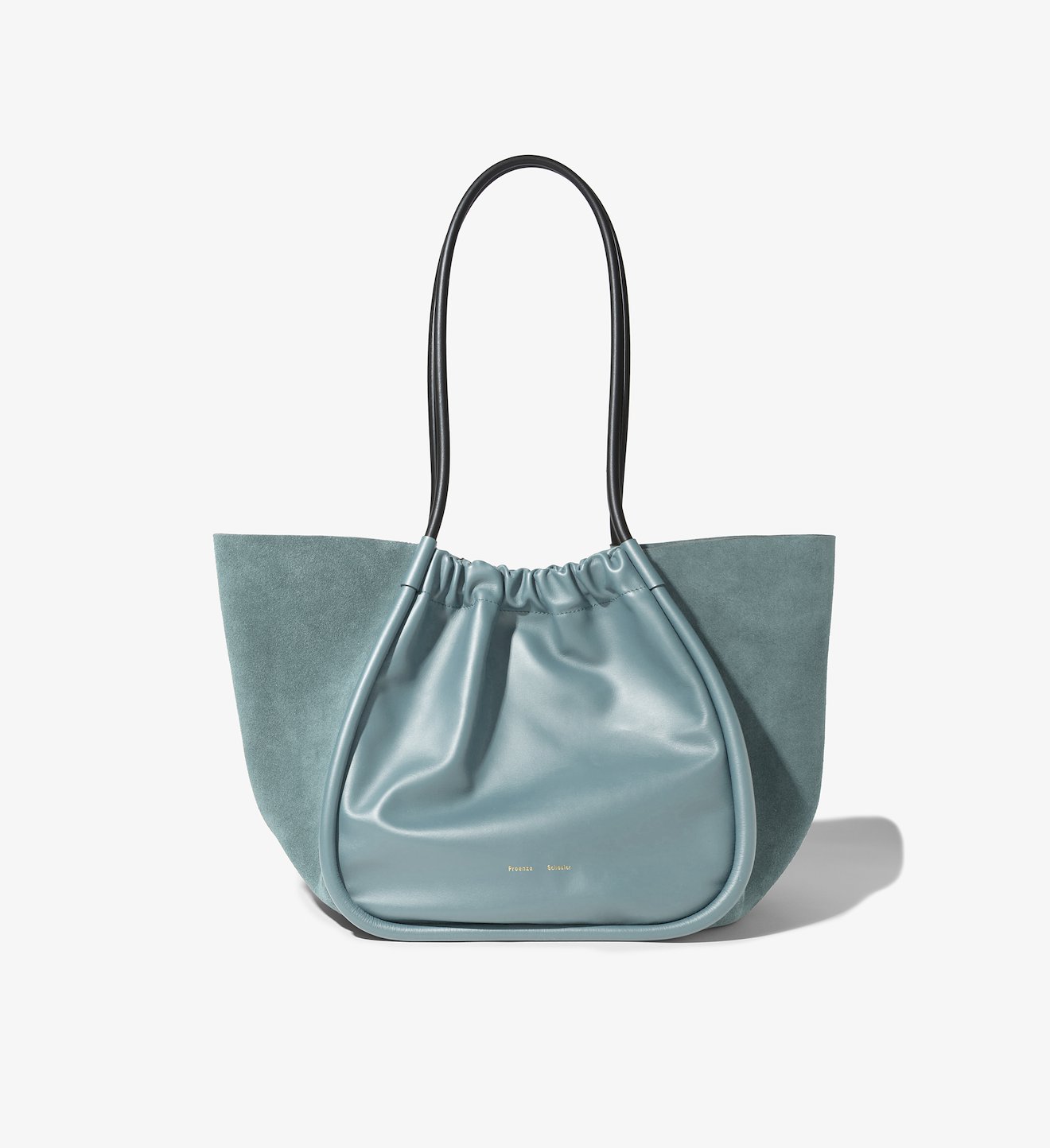 XL Suede Ruched Tote
