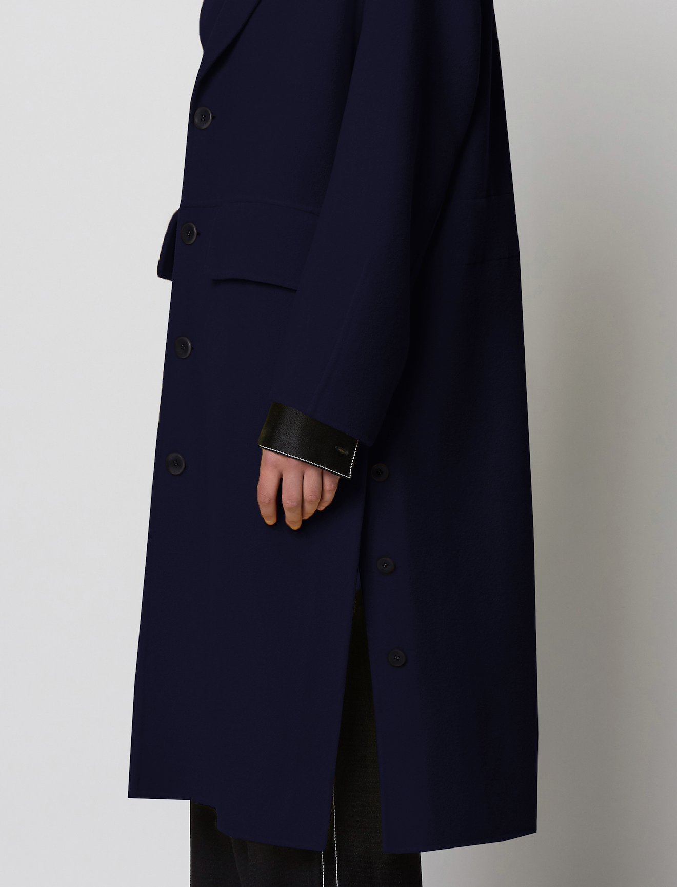 Wool Cashmere Double Face Coat in blue | Proenza Schouler