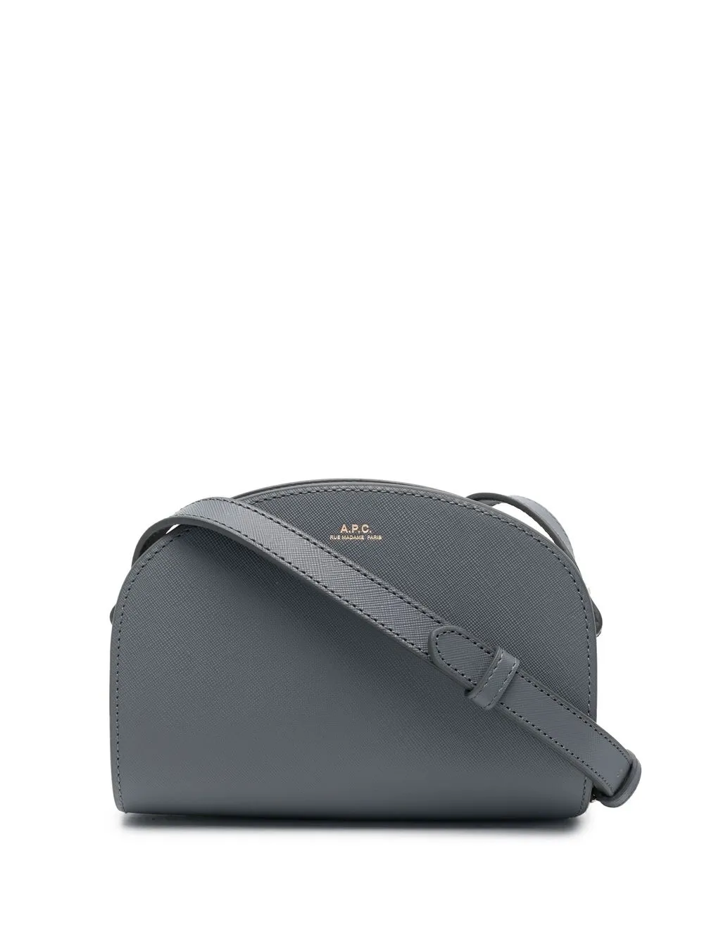 

A.P.C. bolsa Demi Lune Mini Saffiano - Gris