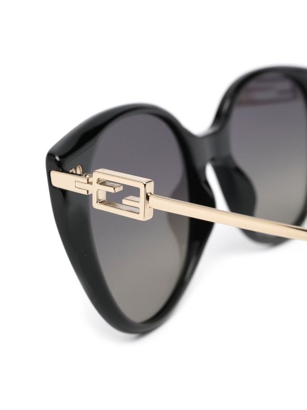 Fendi Eyewear logo-embossed cat-eye Frame Glasses - Farfetch