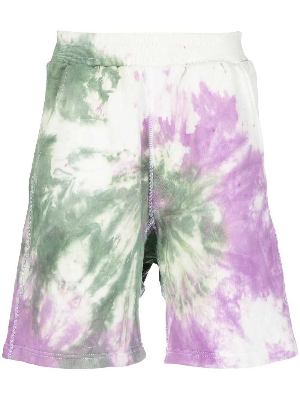 tie-dye track shorts