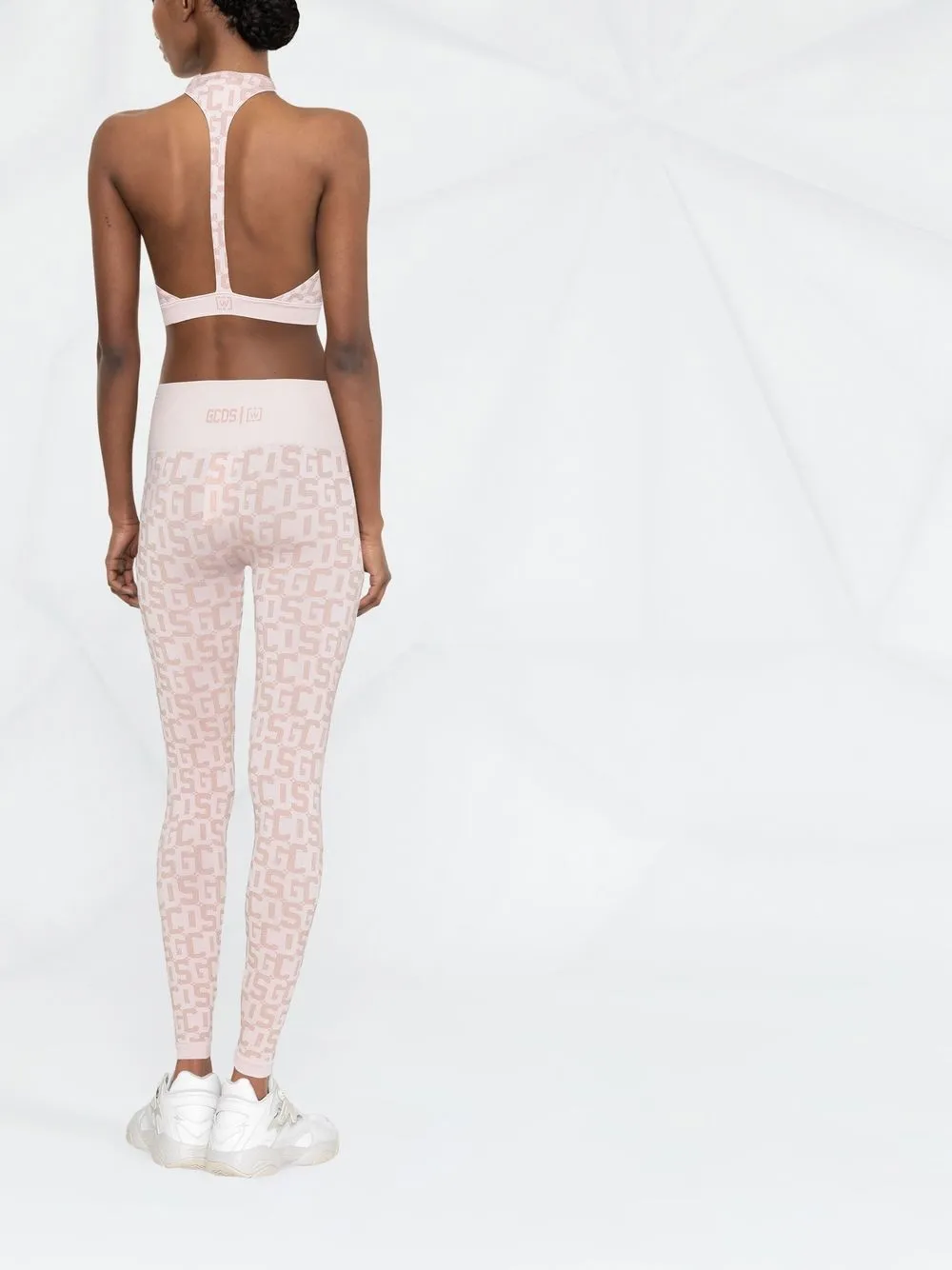 Gcds Logo-print Cropped Top In 粉色