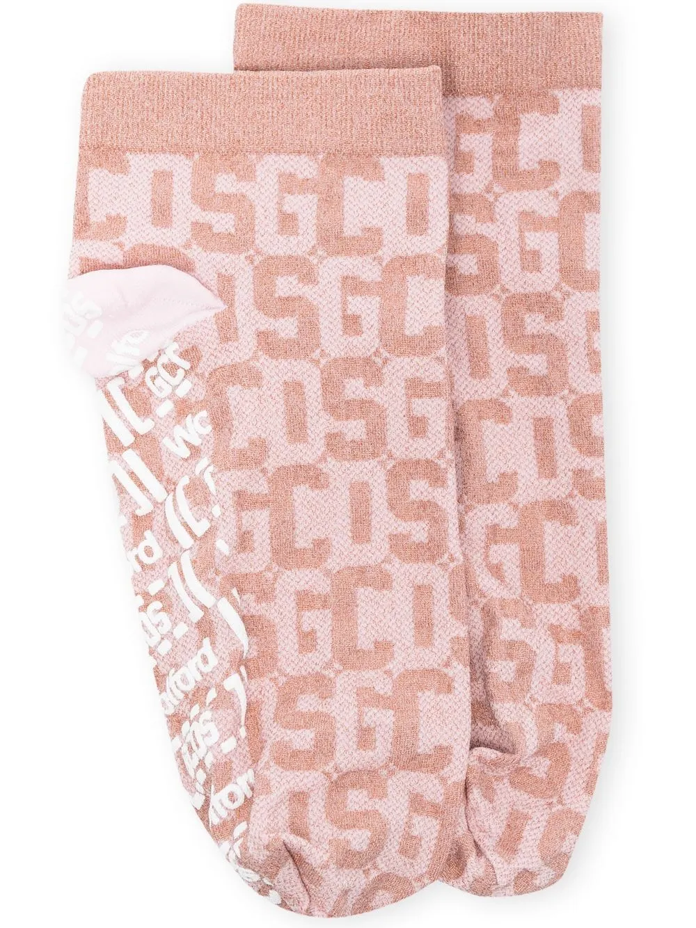 

Gcds monogram-print short socks - Pink