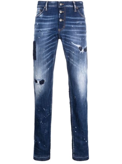 DSQUARED2 distressed paint splattered jeans Men