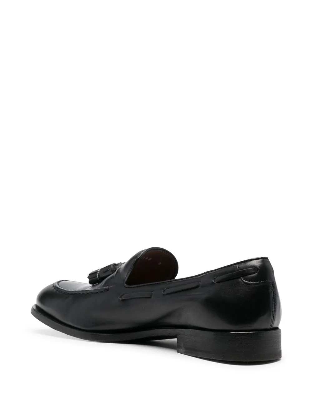 Fratelli Rossetti leather front-tassel loafers Black