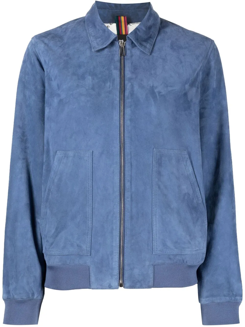 

PS Paul Smith zip-up suede jacket - Blue